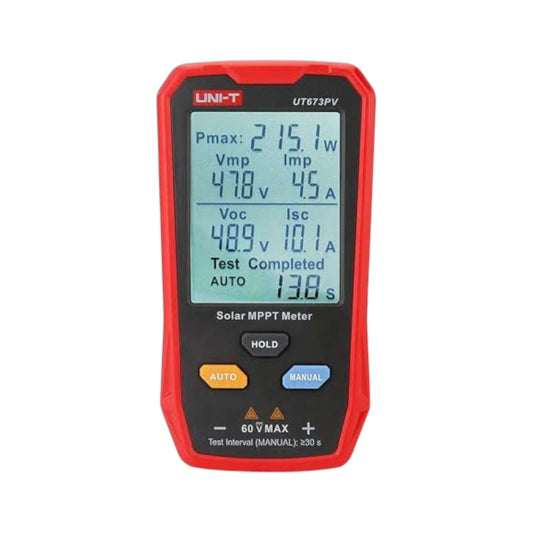 UT673PV Solar Panel Tester, Solar MPPT Meter (UNI-T) for photovoltaic system diagnostics