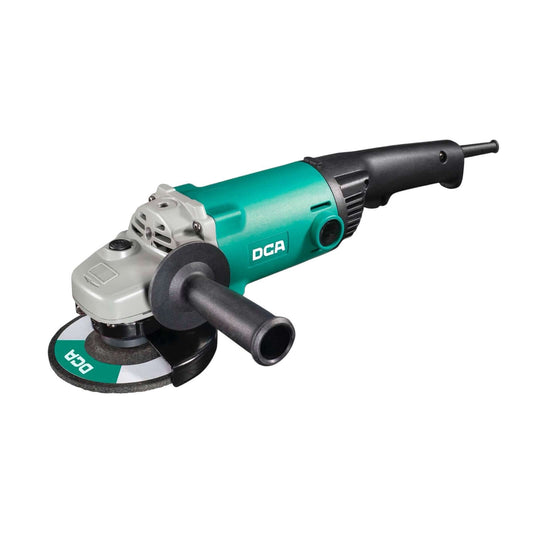 ASM18-100B Angle Grinder 4″ 860w (DCA) with ergonomic design and powerful 860W motor for cutting, grinding, and polishing tasks.