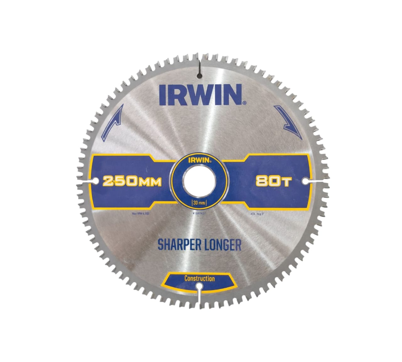1897427 CIRCULAR SAW BLADE 250MM 10" 80T  IRWIN